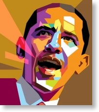 Barak Obama colour poster